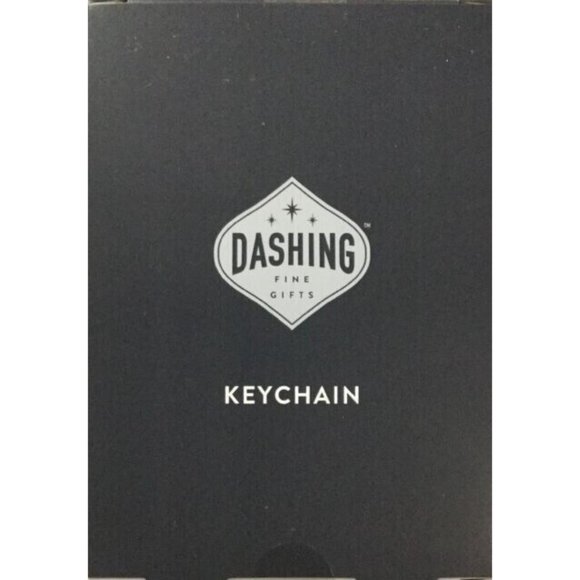 Dashing Fine Gifts #1 Grandpa Grandfather Brown Leather Loop Key Chain Gift NIB - Picture 2 of 2